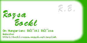 rozsa bockl business card